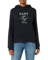 GANT - REG Graphic Hoodie Kapuzenpullover - Lyst