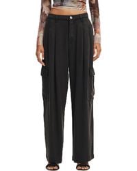 Desigual - Wide Leg Pleated Cargo Pants - Lyst