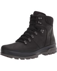 ecco mens black boots