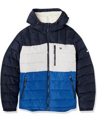 Tommy Hilfiger - Midweight Sherpa Lined Hooded Water Resistant Puffer Jacket - Lyst