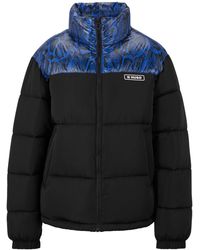 HUGO - Faressa-1 Steppjacke mit Logo und Python-Print-Detail Schwarz S - Lyst