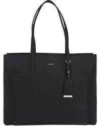 Calvin Klein - Donna Borsa Shopper Must Medium con Zip - Lyst