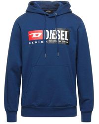 DIESEL - S-Girch-Hut-gebrauchte blaue Hoodie - Lyst