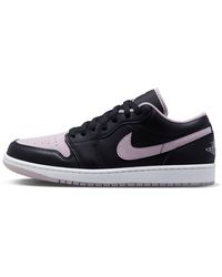 Nike - Air Jordan 1 Low Trainers Sneakers Black/white/iced Lilac - Lyst