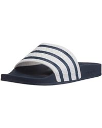 Adidas Adilette Slide Sandal Blue Adidas Adilette Slide Sandal Blue