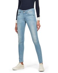 G-Star RAW - Lynn Mid Waist Skinny Jeans - Lyst