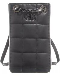 Calvin Klein - Re-Lock Quilt Phone Crossbody Bag CK Black - Lyst