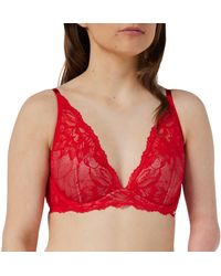 Calvin Klein - Lightly Lined Bralette - Everyday Comfort - Bras For - Clothes - Ladies Tops - Rustic Red - Lyst