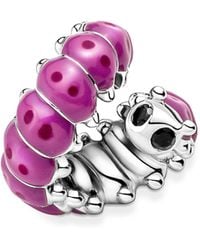 PANDORA - Charm 790762c01 Curly Pink Caterpillar - Lyst
