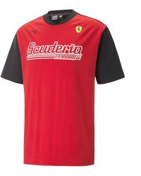 PUMA - Uomo Tops T-Shirt da Uomo Scuderia Ferrari S Rosso Corsa Red - Lyst