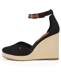 Tommy Hilfiger - Alpargatas de cuña Mujer Flag Closed Toe con Correa de Tobillo - Lyst