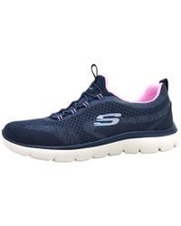Skechers - , Cumbre Nueva Naturaleza Mujer, Ribete de bígaro Rosa de Punto Azul Marino, 37.5 EU - Lyst