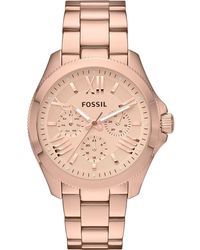 Fossil - Am4511 Watch Analogue Quartz Luminous Hands-free Gold-plated Stainless Steel Bracelet - Lyst