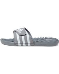 adidas Adissage Slides Black/silver | Lyst