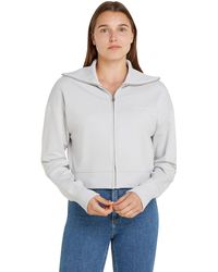 Calvin Klein - Sweatshirt mit Reißverschluss Diffused Monologo Zipper - Lyst
