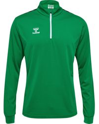 Hummel - Hmlauthentic Half Zip Sweat Multisport Sweatshirt Mit Kurzem Reißverschluss Recycelter Stoff - Lyst