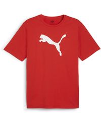 PUMA - Teamrise Logo Jersey Baumwolle T-Shirts - Lyst