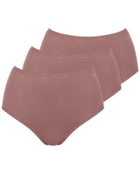 Sloggi - Go Daily Cotton Highwaist 3p Cacao - Lyst