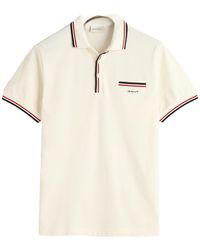 GANT - 2-col Tipping Ss Pique Polo - Lyst