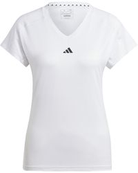 adidas - Plus Size Aeroready Train Essentials Minimal Branding V-neck T-shirt - Lyst