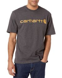 Carhartt - Mensloose Fit Heavyweight Short-sleeve Logo Graphic T-shirt Carbon Heather3x-large/tall - Lyst