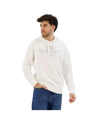 GANT - Logo Hoodie Hooded Sweatshirt - Lyst