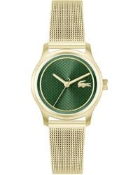 Lacoste - Reloj con Movimiento de Cuarzo de Tres Manecillas para Mujer Colección Elyse con Correa de Malla de Acero Inoxidable de - Lyst
