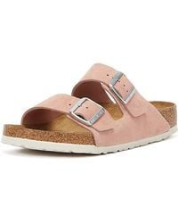 Birkenstock - Arizona Suede s Pink Clay Sandals-EU 38 - Lyst
