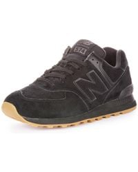 New Balance - S Core 574 Trainers Runners Black/gum 7 - Lyst