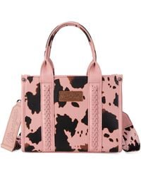 Wrangler - Cow Print Tote Bag Handbags And Purses For Western Crossbody Bags For With Adjustable Strap - Lyst