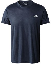 The North Face - Reaxion T-shirt Shady Blue Heather S - Lyst