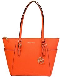 Michael Kors - Charlotte Large Saffiano Leather Top-zip Tote Bag - Lyst