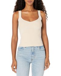Guess - Essential Sleeveless Alcosta Rib Mapped Top - Lyst