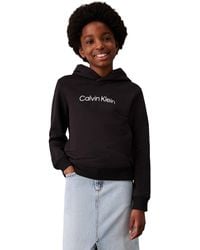 Calvin Klein - Inst. Logo Reg. Terry Hoodie Iu0iu00679 Sudadera con Capucha - Lyst