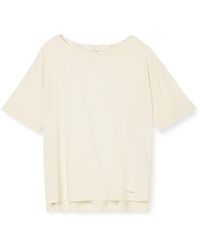 Calvin Klein S/s Wide Neck Top Pigiama - Neutro