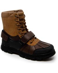 Nautica Kressler Lace Up Adjustable Strap Winter Snow Boots Insulated Water Resistant Shoe - Multicolore