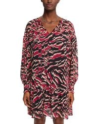 Esprit - Chiffon Jurk Met Patroon - Lyst