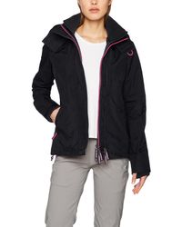 Superdry T-Shirt Jacke TECH HOOD POP ZIP SD-WINDCHEATER - Schwarz