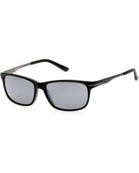 GANT GA7030 Occhiali da Sole, Matte Black/Smoke Mirror, 56 Uomo - Nero