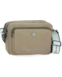 Pepe Jeans - Corin Schoudertas Groen 25 X 18 X 7 Cm Polyester En Pu By Joumma Bags - Lyst