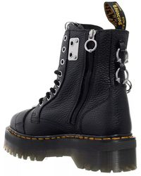 Dr. Martens - Jadon Hdw Milled Nappa Leather Black Boots 4 Uk - Lyst