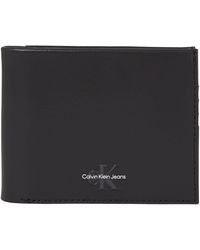Calvin Klein - Jeans Portemonnaie Monogram Soft Trifold aus Leder - Lyst