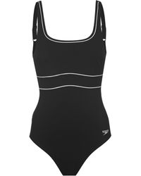 Speedo - Eco New Contour Eclipse Shaping Swimsuit Women - 42 Black/white - Lyst