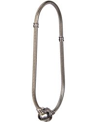 PANDORA - Disney Princesses Snake Chain Sterling Silver And 14k Gold-plated Bracelet With Clear Cubic Zirconia - Lyst