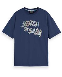 Scotch & Soda - Relaxed-fit Front Artwork T-shirt - Lyst
