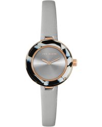 Ted Baker - Stainless Steel Quartz Leather Strap - Lyst