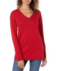 Amazon Essentials - Leichter Tunika-Pullover Mit Langen Ärmeln Und V-Ausschnitt - Lyst