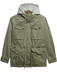 Superdry - Ladies Military Style Hooded Jersey Jacket - Lyst