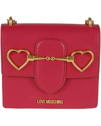 Love Moschino - Women Soft Heart Bit Shoulder Bag Fuchsia - Lyst