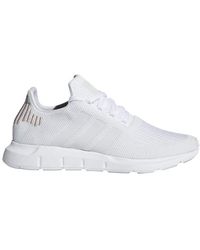 adidas swift run black & white shoes